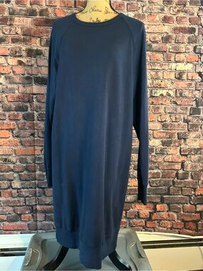 GAP Long Sleeve Navy Blue Midi Dress TALL